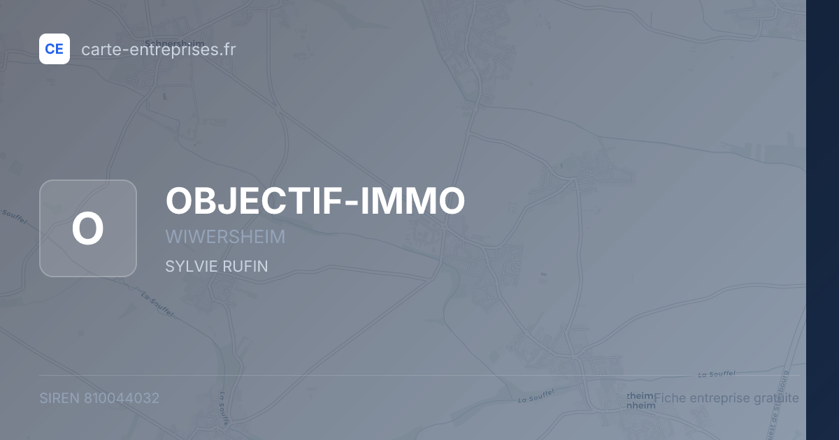 OBJECTIF-IMMO — 810044032 — fiche entreprise