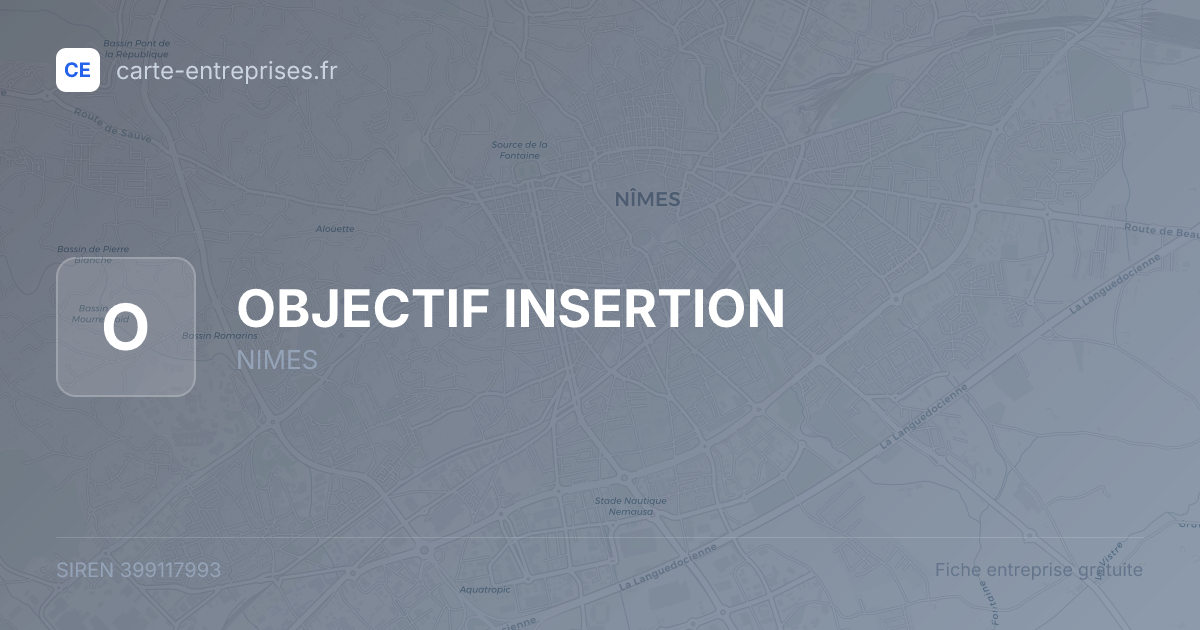 OBJECTIF INSERTION — 399117993 — fiche entreprise
