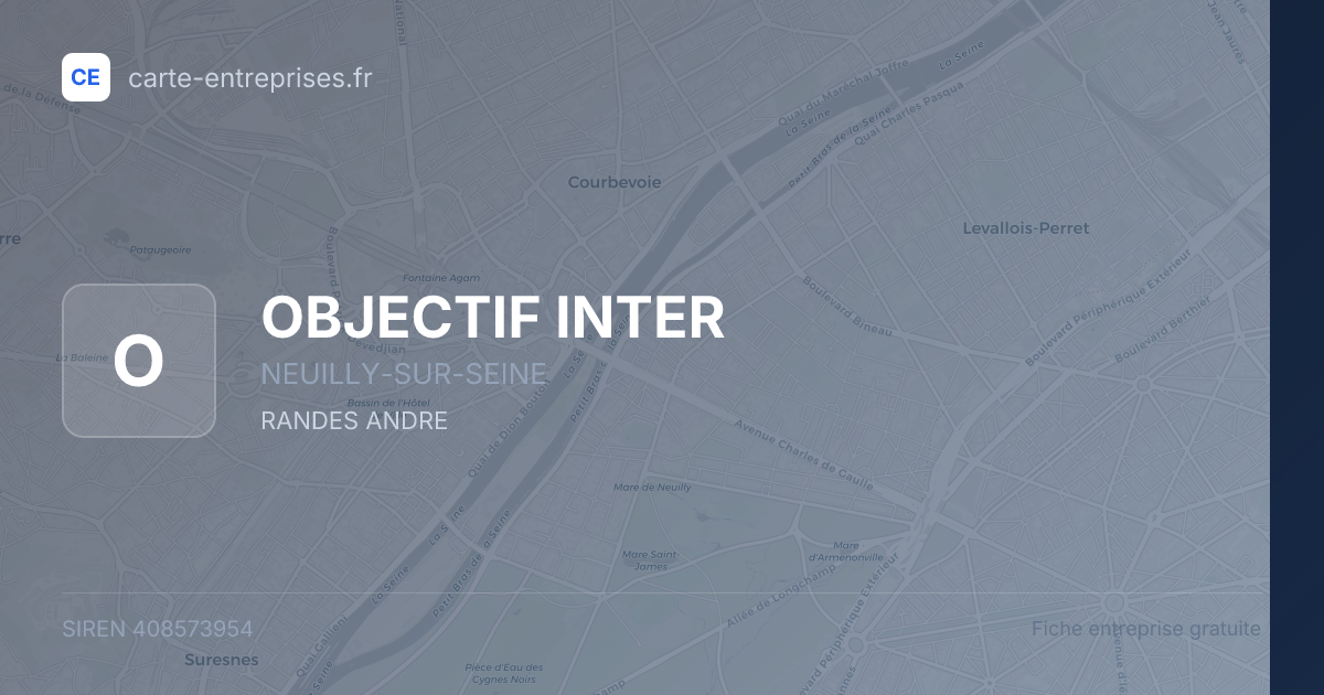 OBJECTIF INTER — 408573954 — fiche entreprise