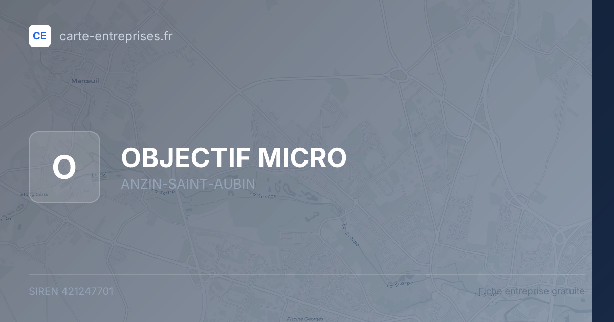 OBJECTIF MICRO — 421247701 — fiche entreprise