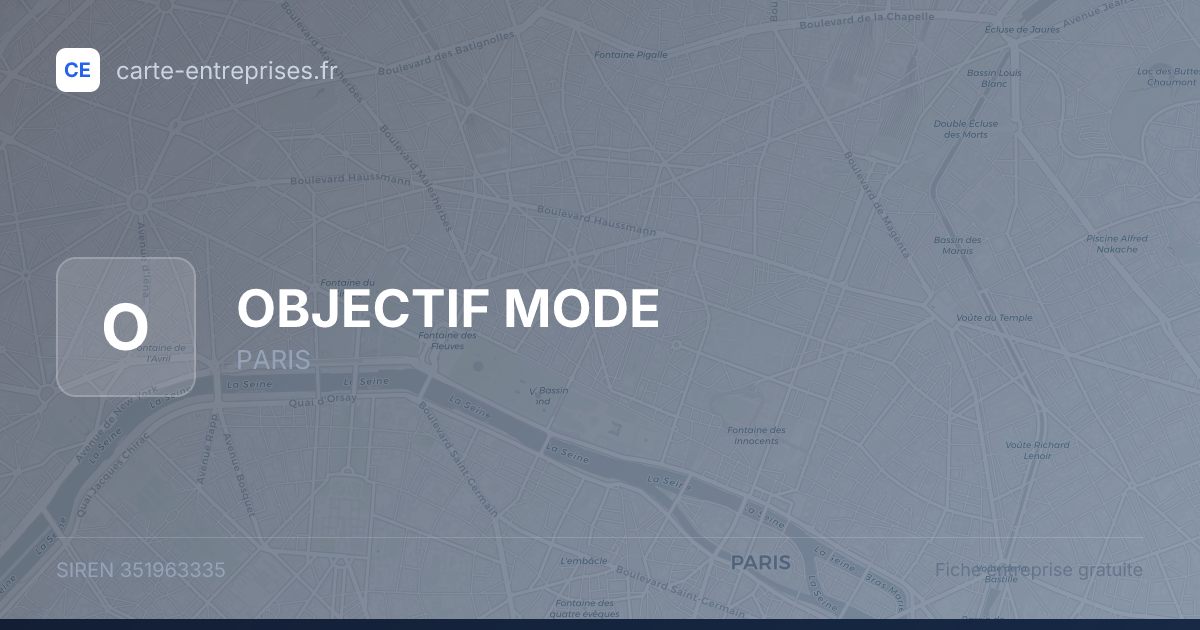 OBJECTIF MODE — 351963335 — fiche entreprise