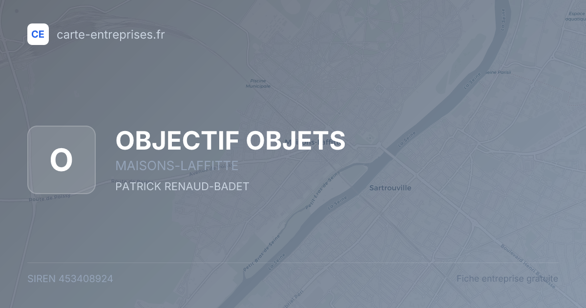 OBJECTIF OBJETS — 453408924 — fiche entreprise