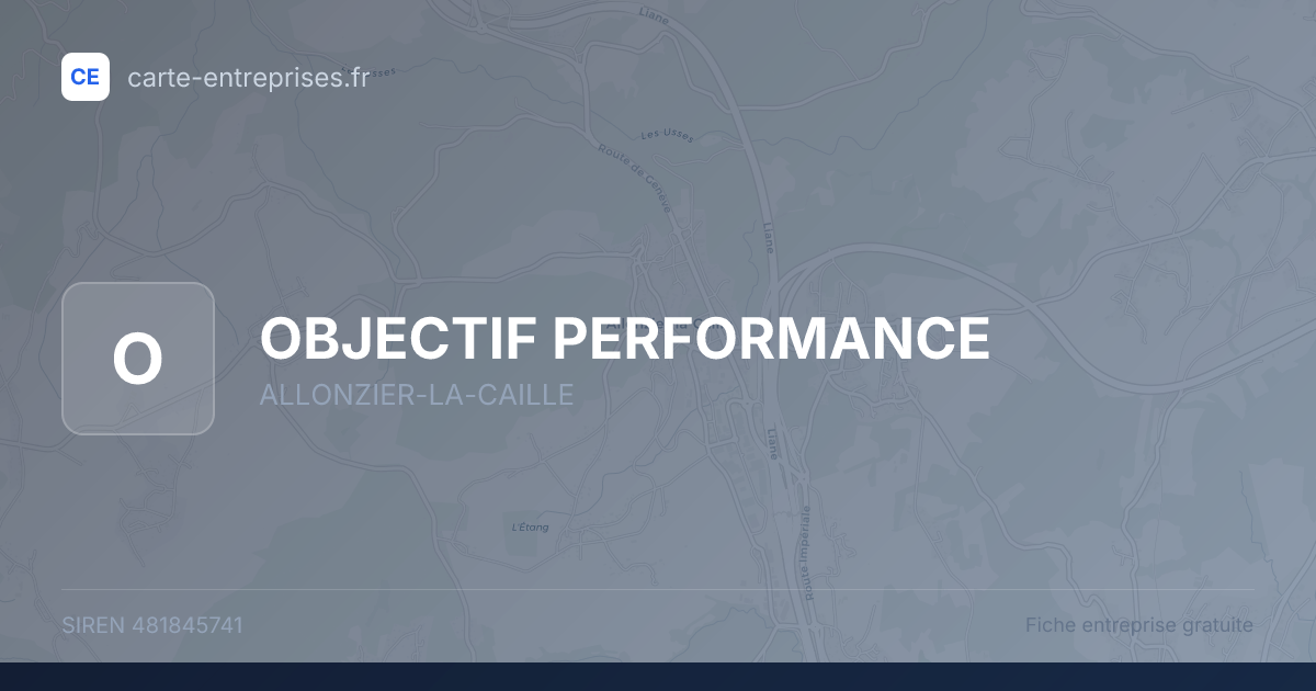 OBJECTIF PERFORMANCE — 481845741 — fiche entreprise