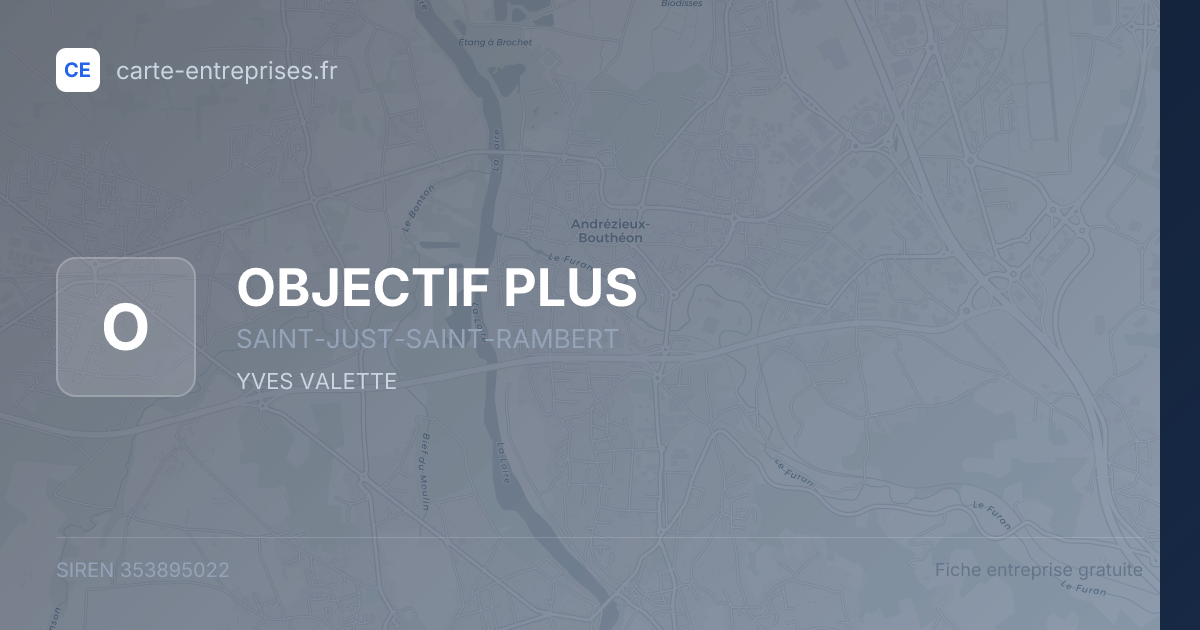 OBJECTIF PLUS — 353895022 — fiche entreprise