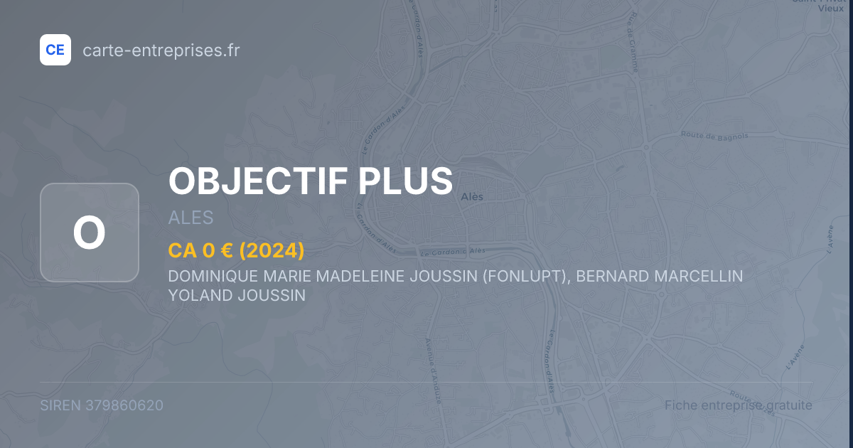OBJECTIF PLUS — 379860620 — fiche entreprise