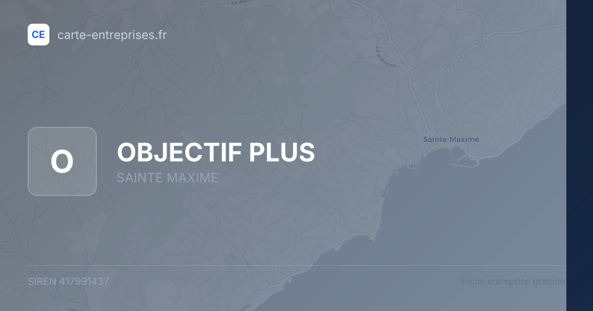 OBJECTIF PLUS — 417991437 — fiche entreprise