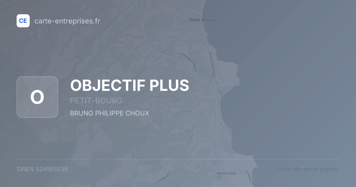 OBJECTIF PLUS — 524565538 — fiche entreprise