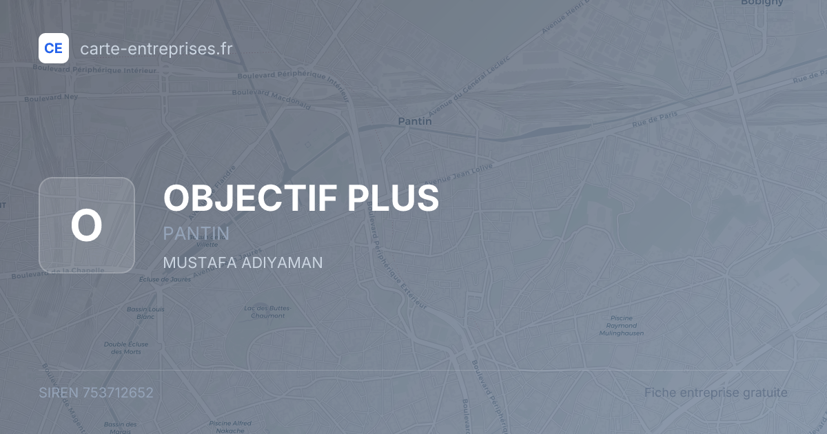 OBJECTIF PLUS — 753712652 — fiche entreprise