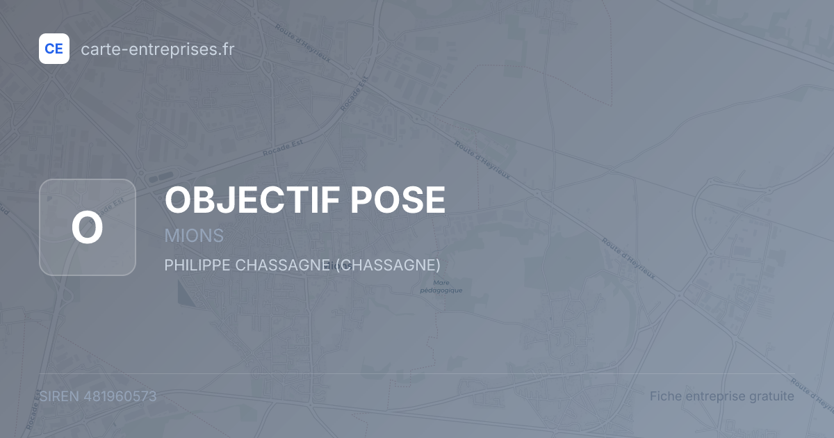 OBJECTIF POSE — 481960573 — fiche entreprise
