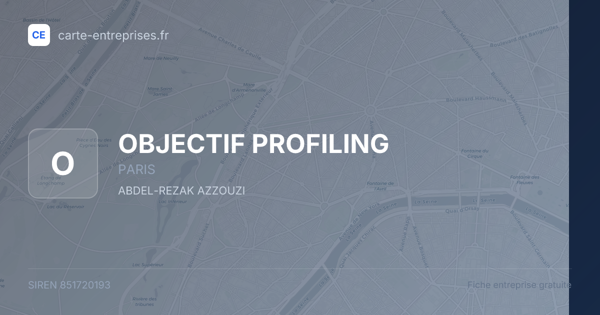 OBJECTIF PROFILING — 851720193 — fiche entreprise