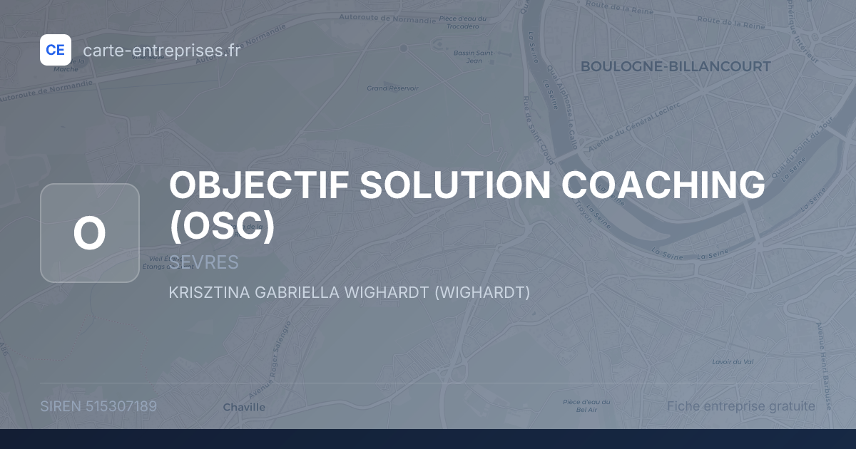 OBJECTIF SOLUTION COACHING (OSC) — 515307189 — fiche entreprise