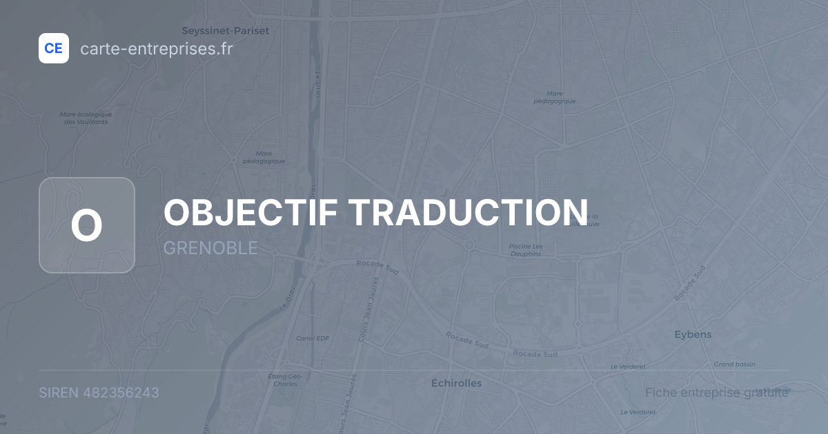 OBJECTIF TRADUCTION — 482356243 — fiche entreprise