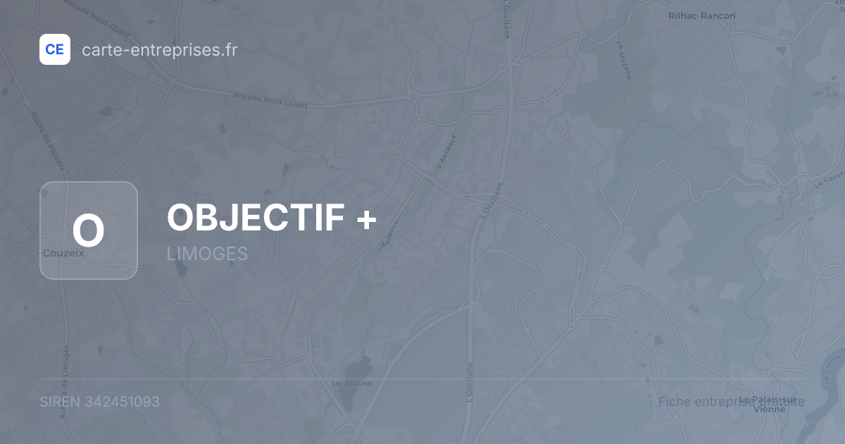 OBJECTIF + — 342451093 — fiche entreprise