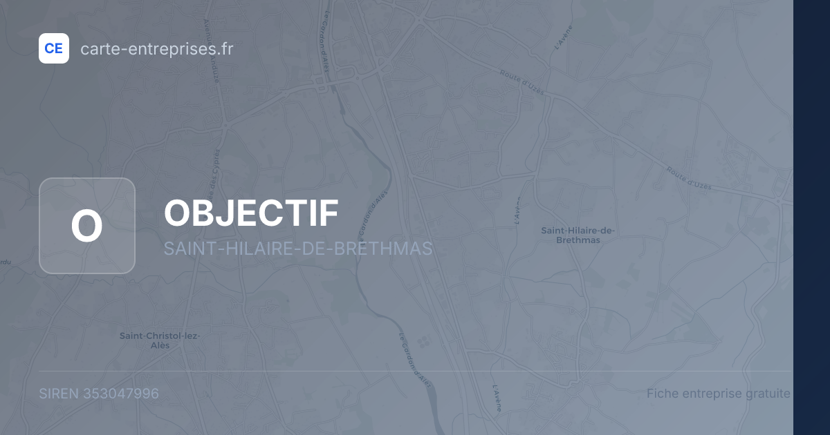OBJECTIF — 353047996 — fiche entreprise