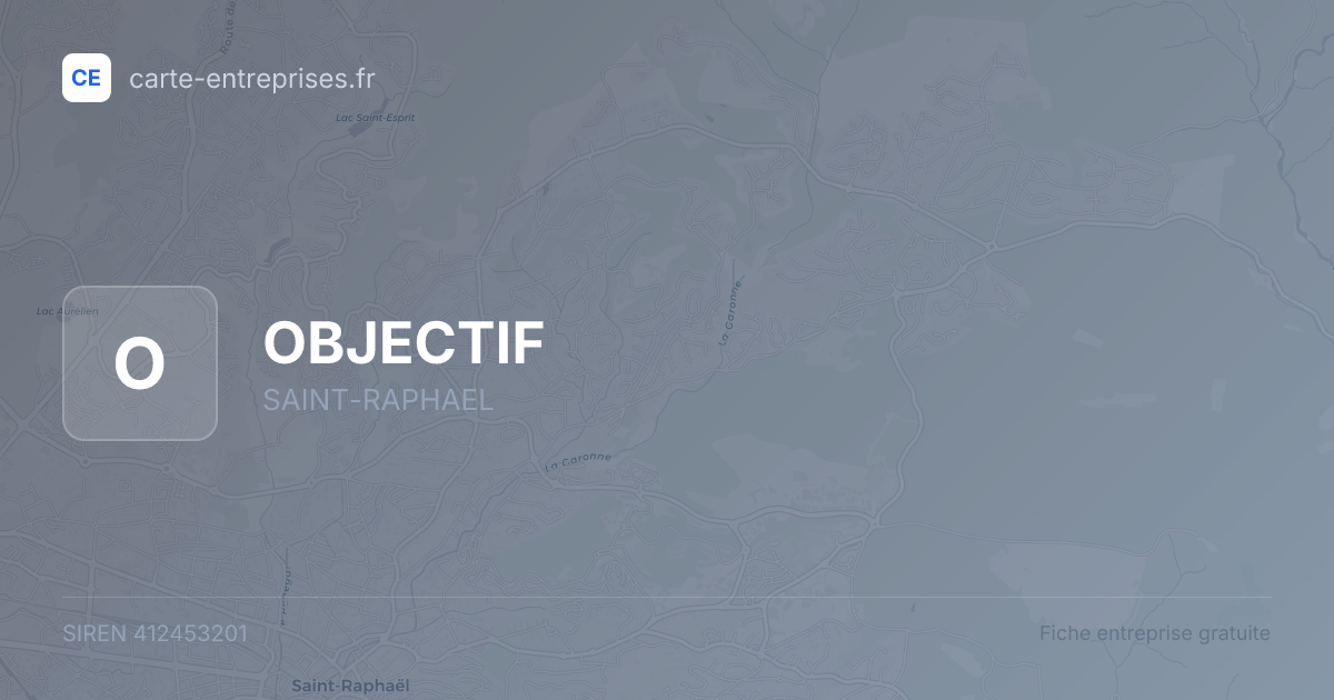 OBJECTIF — 412453201 — fiche entreprise