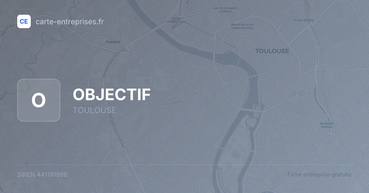 OBJECTIF — 441191996 — fiche entreprise