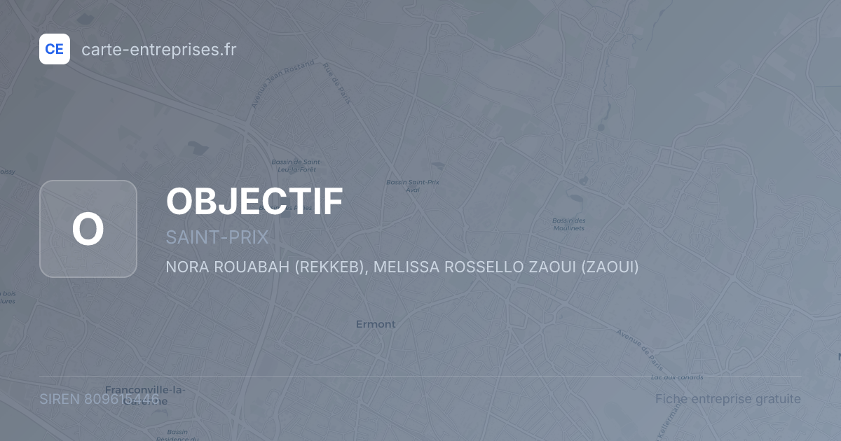 OBJECTIF — 809615446 — fiche entreprise