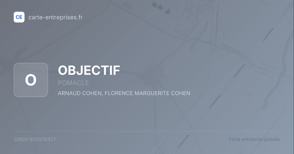 OBJECTIF — 883876427 — fiche entreprise