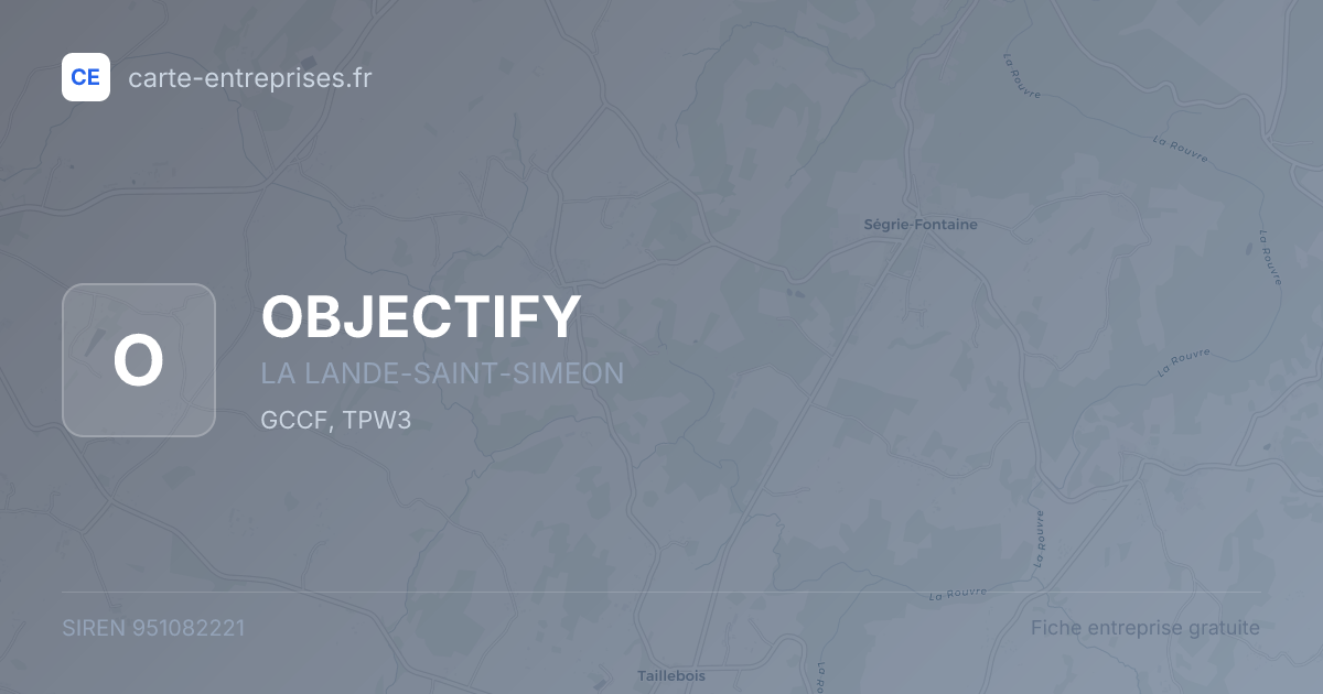 OBJECTIFY — 951082221 — fiche entreprise