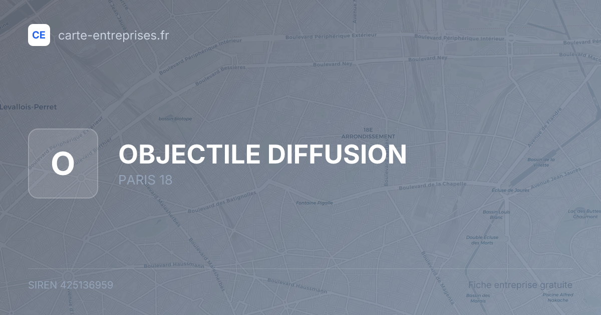 OBJECTILE DIFFUSION — 425136959 — fiche entreprise