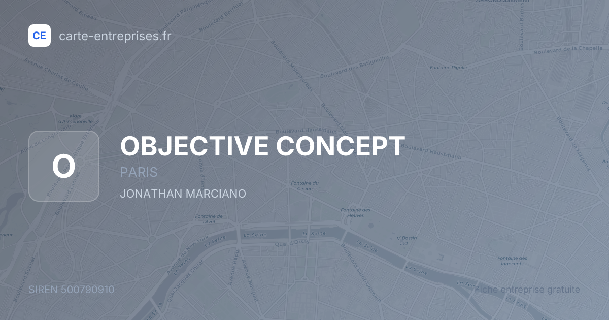 OBJECTIVE CONCEPT — 500790910 — fiche entreprise