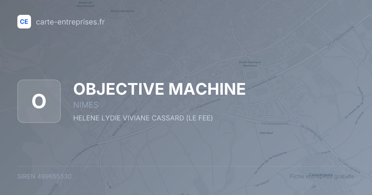 OBJECTIVE MACHINE — 499655330 — fiche entreprise