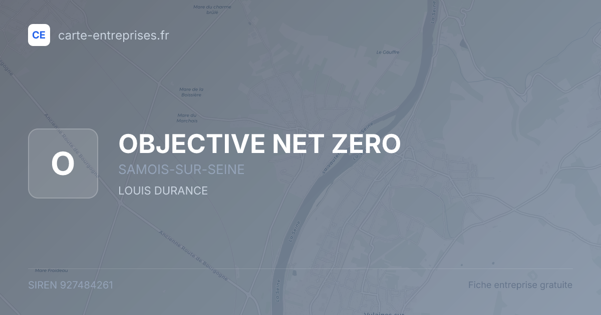 OBJECTIVE NET ZERO — 927484261 — fiche entreprise