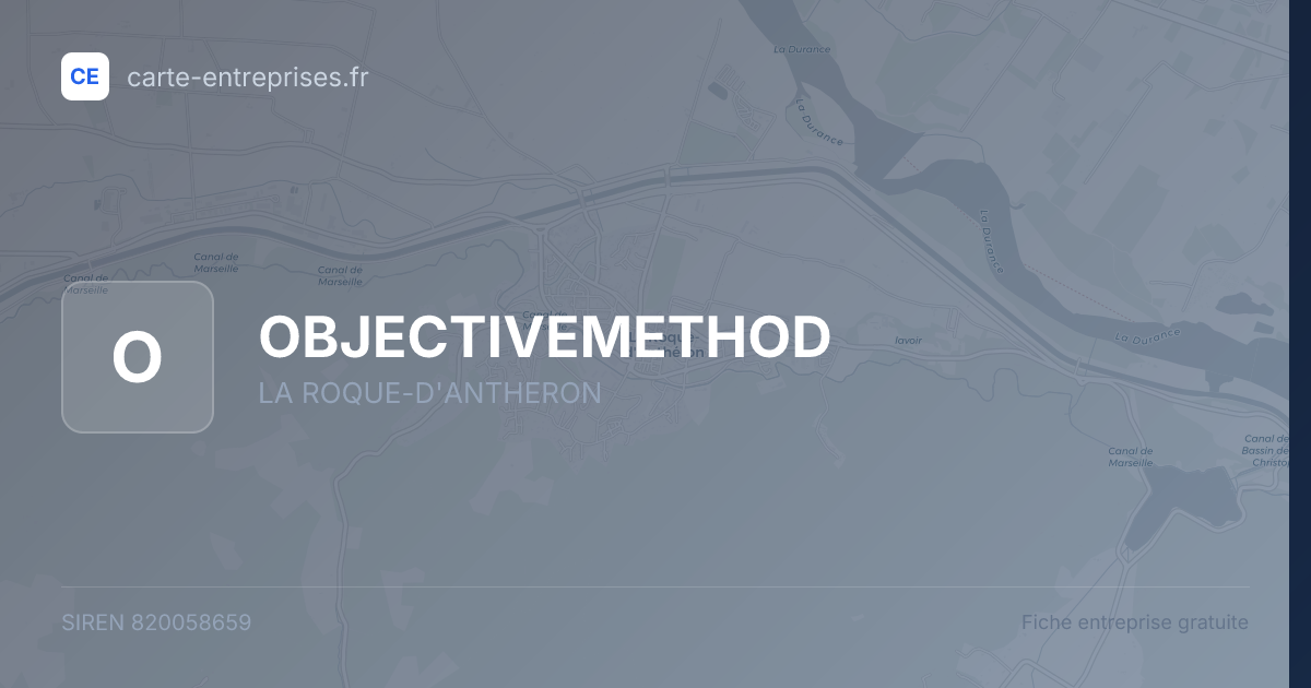 OBJECTIVEMETHOD — 820058659 — fiche entreprise