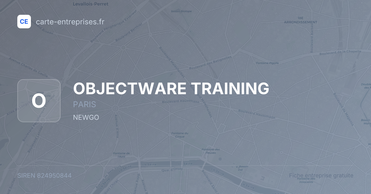 OBJECTWARE TRAINING — 824950844 — fiche entreprise