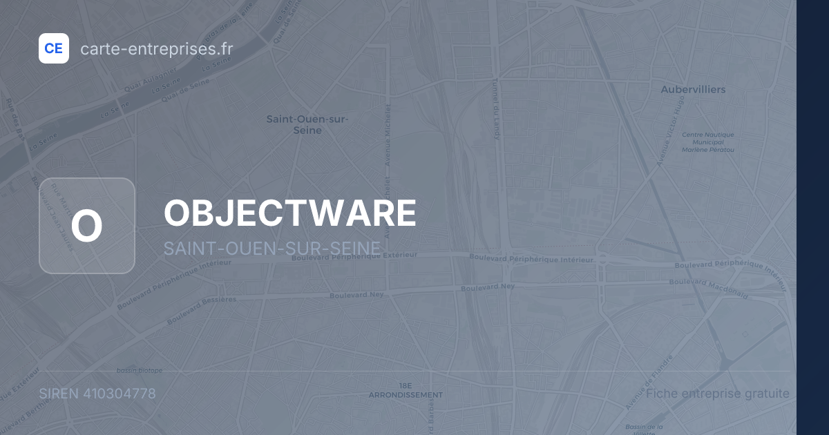 OBJECTWARE — 410304778 — fiche entreprise