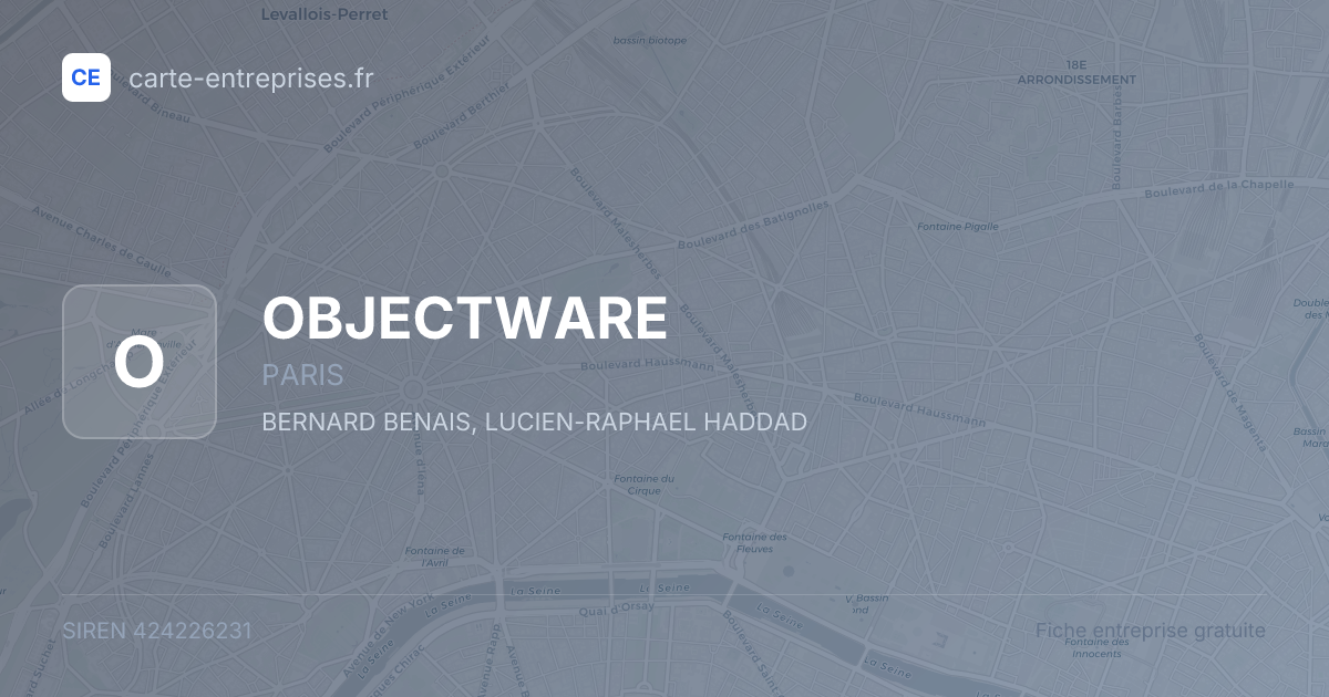 OBJECTWARE — 424226231 — fiche entreprise