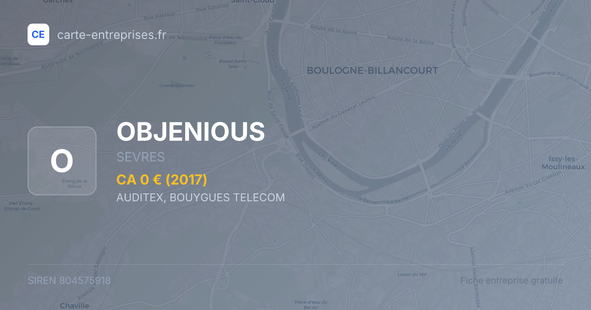 OBJENIOUS — 804575918 — fiche entreprise
