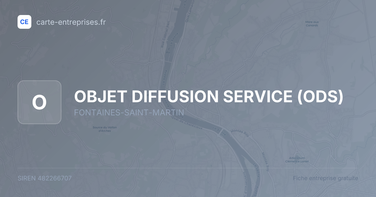 OBJET DIFFUSION SERVICE (ODS) — 482266707 — fiche entreprise