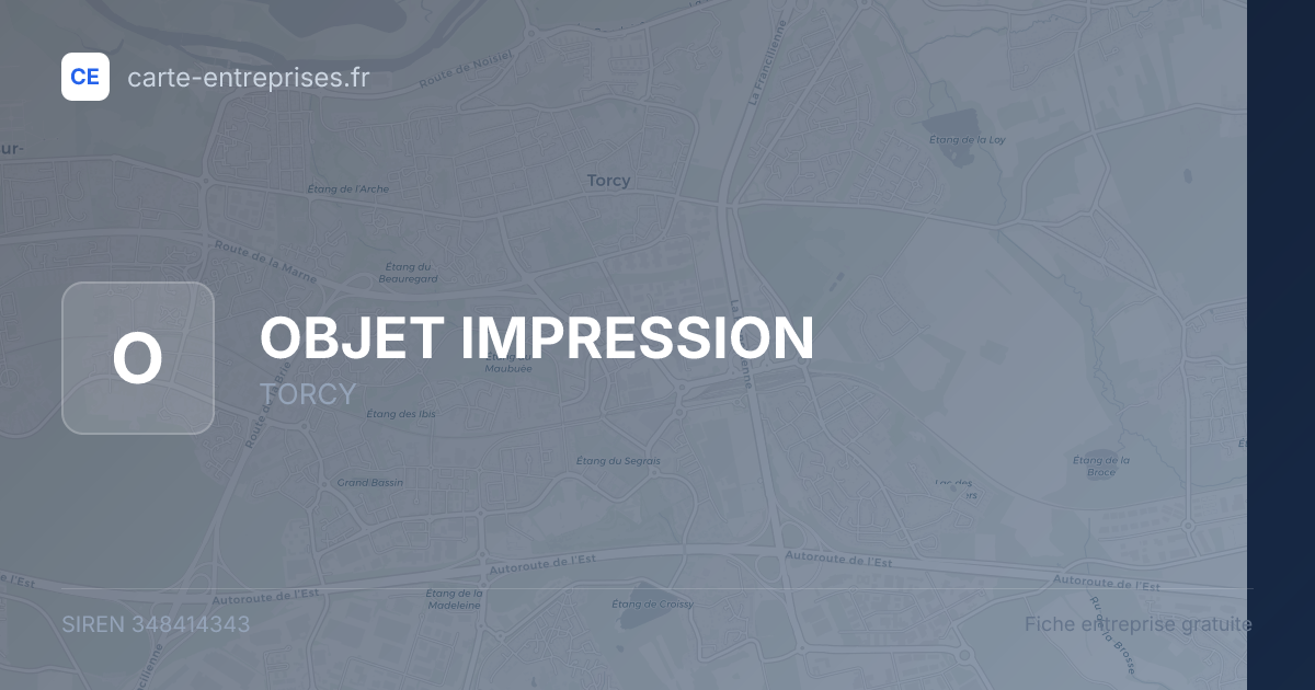 OBJET IMPRESSION — 348414343 — fiche entreprise