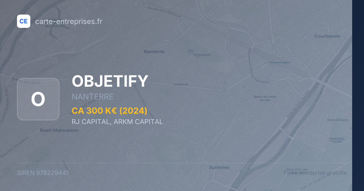 OBJETIFY — 978229441 — fiche entreprise