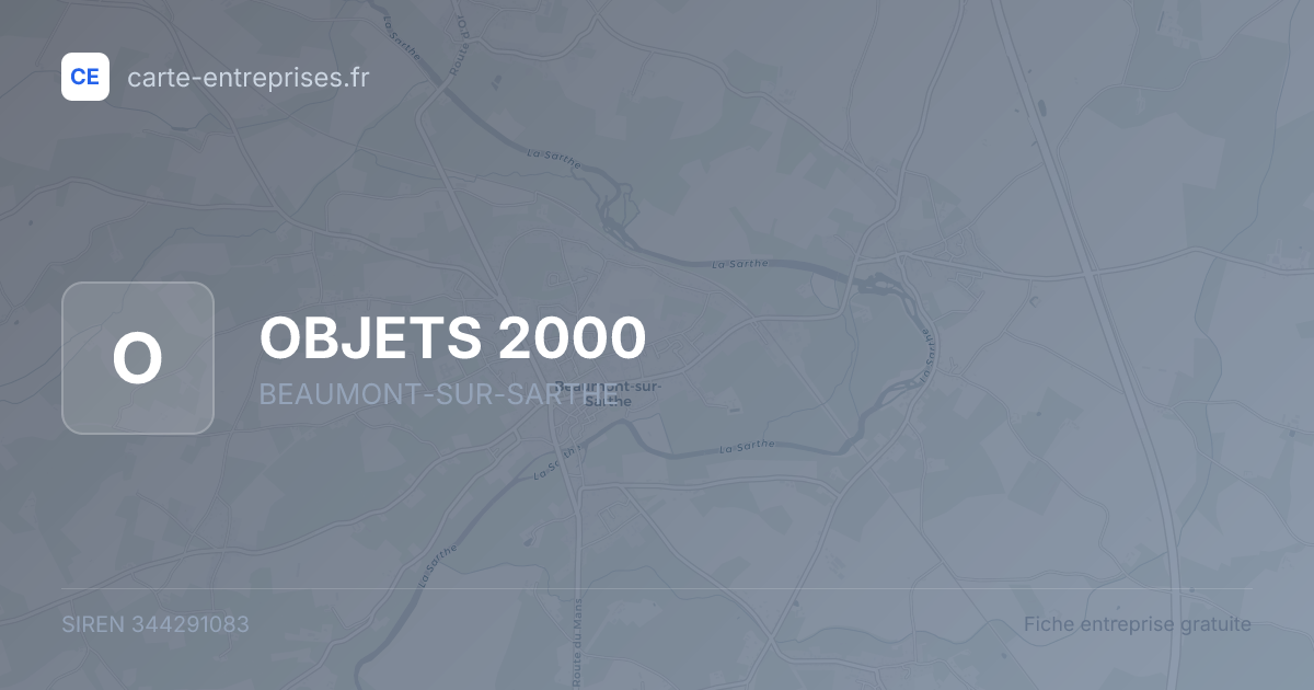 OBJETS 2000 — 344291083 — fiche entreprise