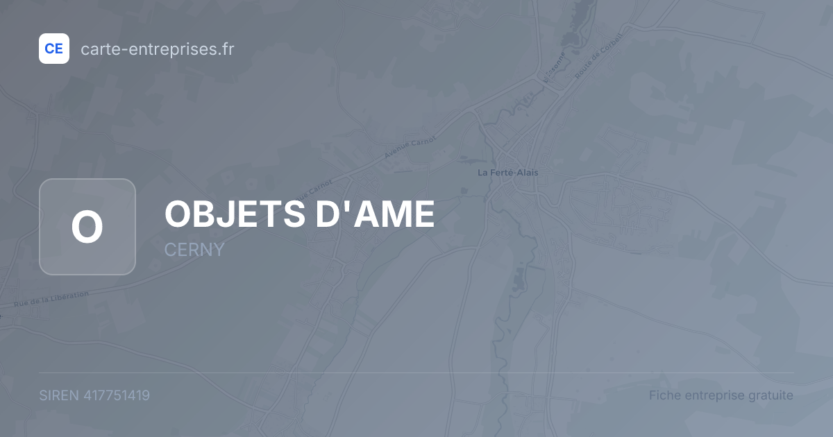 OBJETS D'AME — 417751419 — fiche entreprise