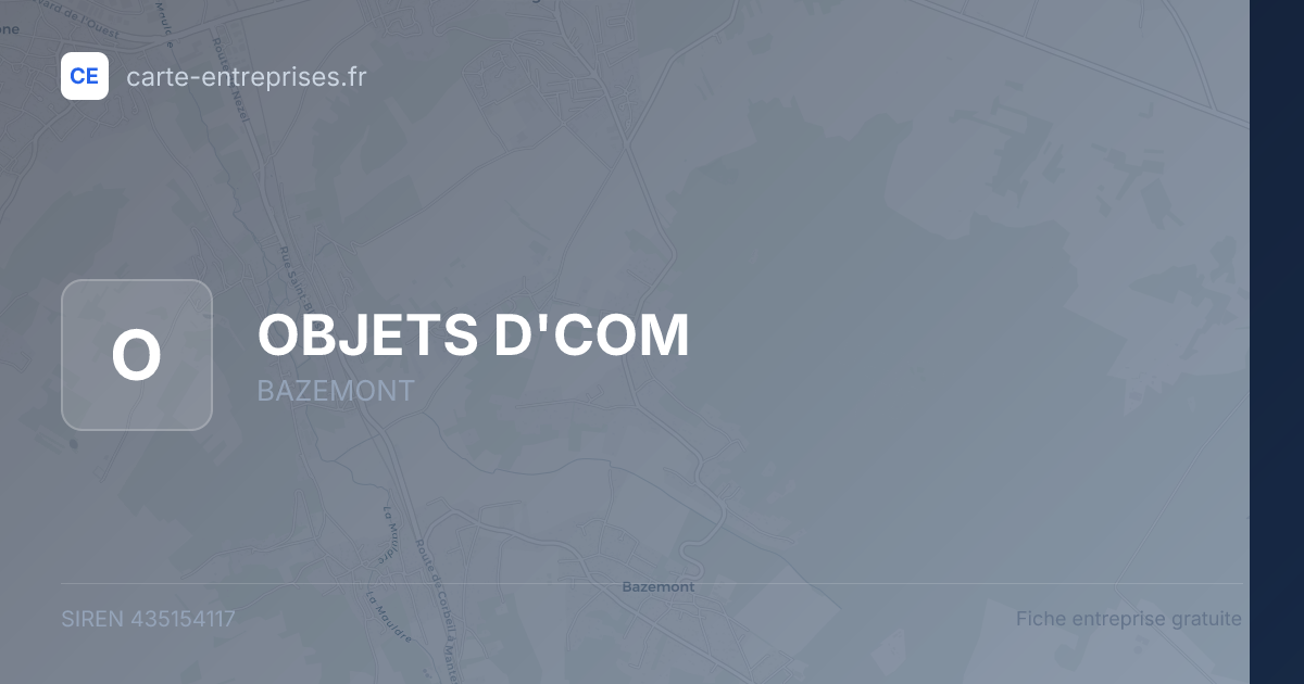 OBJETS D'COM — 435154117 — fiche entreprise