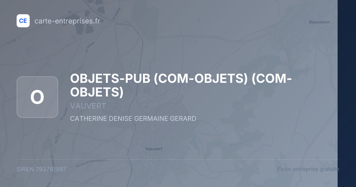 OBJETS-PUB (COM-OBJETS) (COM-OBJETS) — 793791997 — fiche entreprise