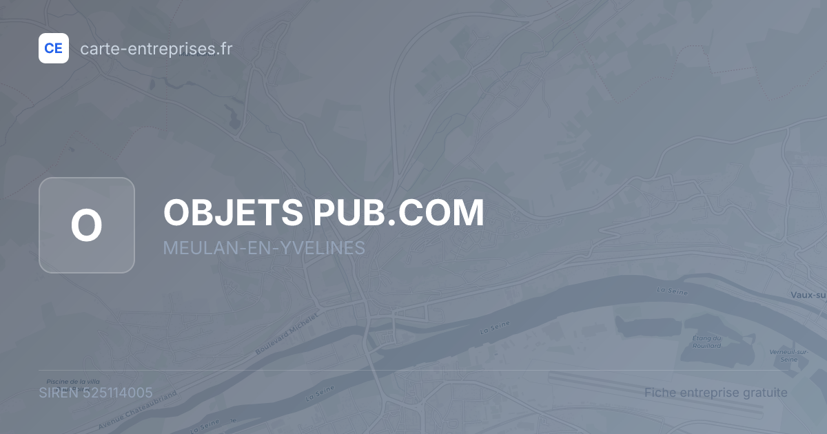 OBJETS PUB.COM — 525114005 — fiche entreprise
