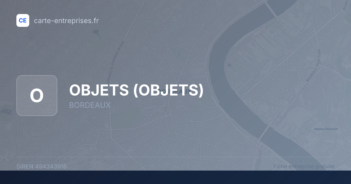OBJETS — 494343916 — fiche entreprise