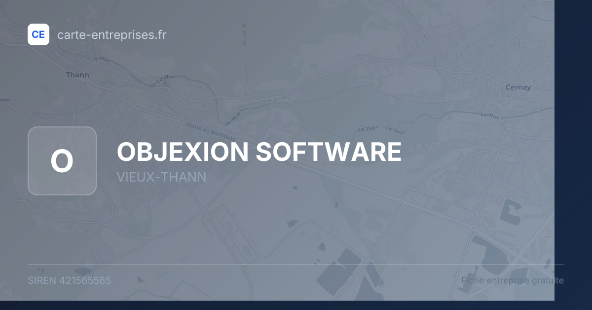 OBJEXION SOFTWARE — 421565565 — fiche entreprise