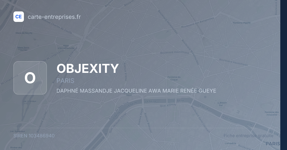 OBJEXITY — 103486940 — fiche entreprise