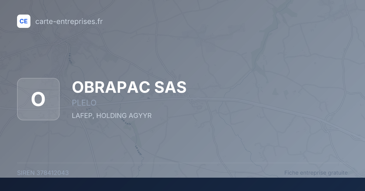 OBRAPAC SAS — 378412043 — fiche entreprise