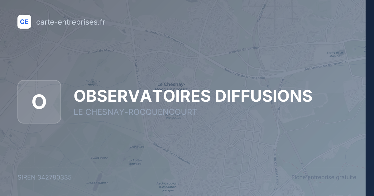 OBSERVATOIRES DIFFUSIONS — 342780335 — fiche entreprise