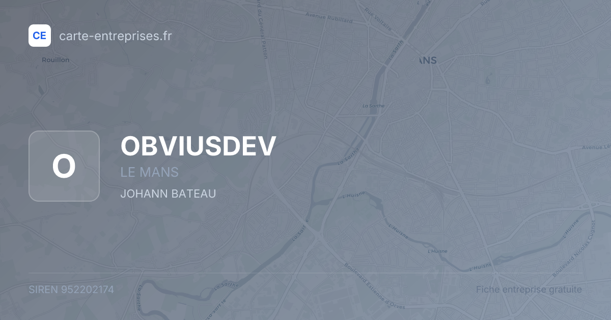 OBVIUSDEV — 952202174 — fiche entreprise