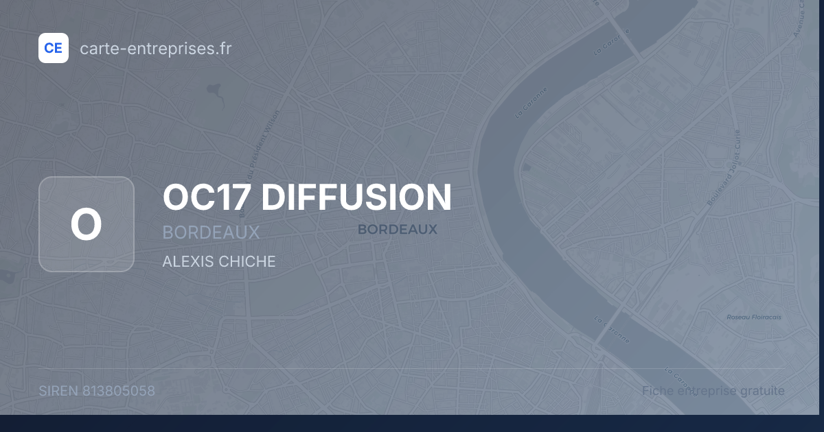 OC17 DIFFUSION — 813805058 — fiche entreprise