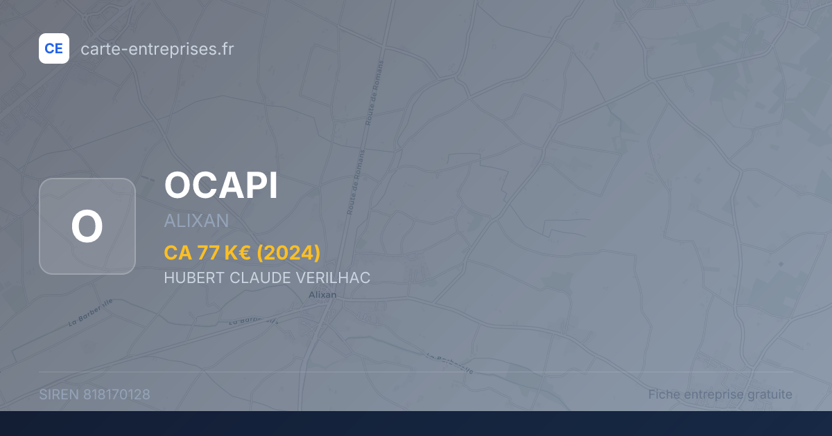 OCAPI — 818170128 — fiche entreprise