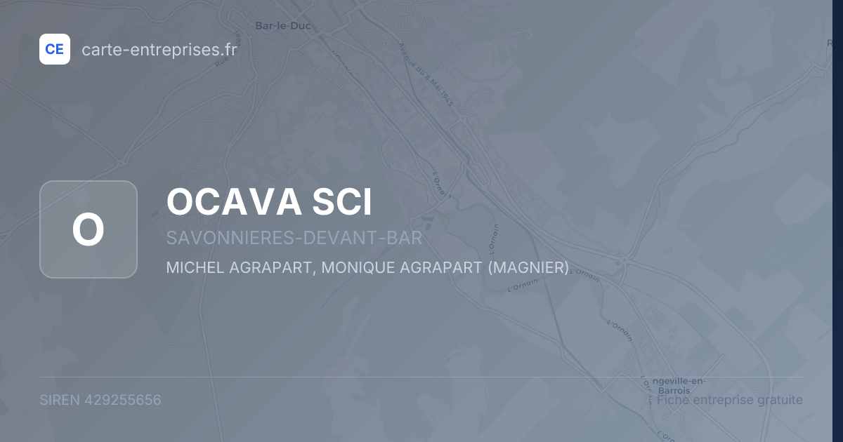 OCAVA SCI — 429255656 — fiche entreprise