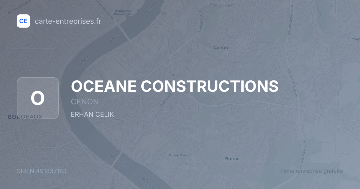 OCEANE CONSTRUCTIONS — 491837183 — fiche entreprise